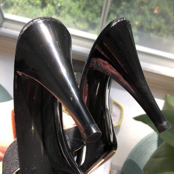 VINTAGE BLACK SUEDE SANDALS - Picture 4 of 16